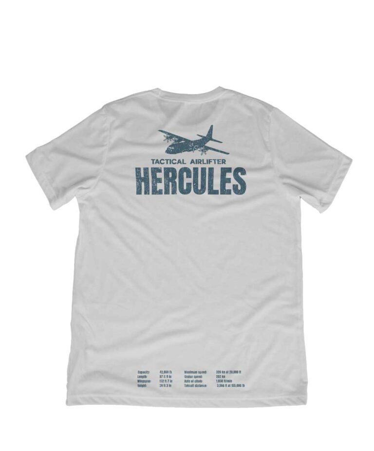 Polera HERCULES – TACTICAL AIRLIFTER vista espalda