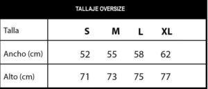 tallaje oversize