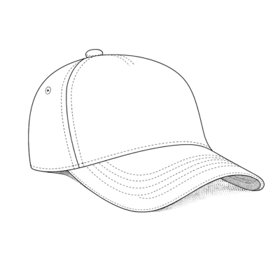 Gorra negra con visera plana